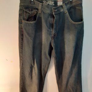 Raiders mens distressed denim jeans size 40x32